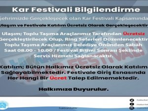 Hakkari kar festivali bilgilendirmesi