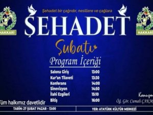 Şehadet şubat programına davet