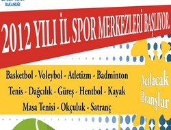 Spor merkezi kayıtları başlıyor