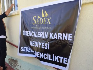 Öğrencilere karne hediyesi Sedex madencilikten