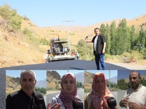 Hakkari'de 60 yıl sonra gelen asfalt sevinci