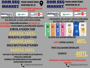 DDM Seç Marketten Ekim ayı indirimi