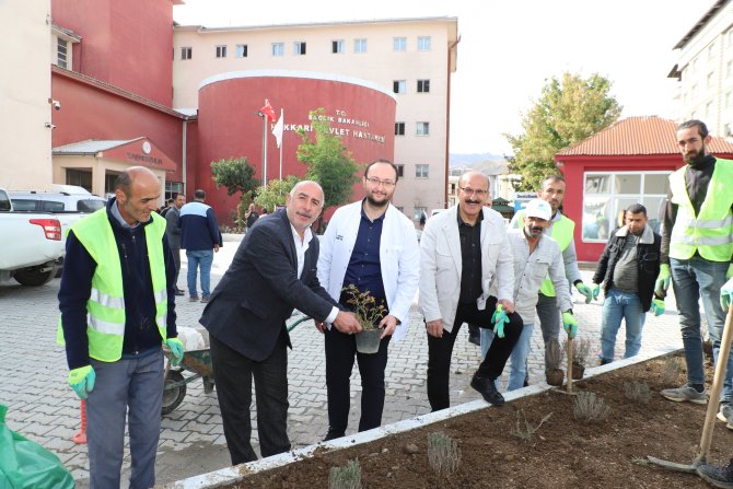 Hakkari Devlet Hastanesi Bahçesi yeşillendirildi