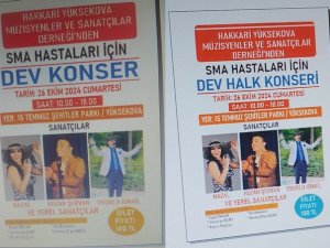 Yüksekova’da SMA hastaları için konser 26 Ekim'de