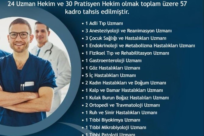 Hakkari'ye 3 yeni dal uzmanı atandı