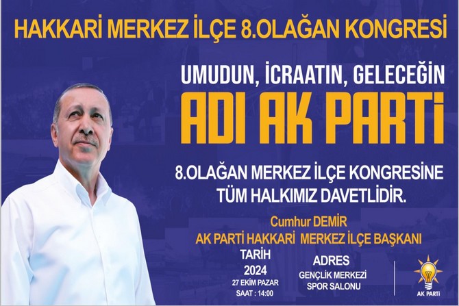 AK Parti Merkez İlçe kongresine davet!