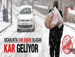 Sıcaklık düşecek kar geliyor