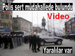 POLİS SERT MÜDAHALEDE BULUNDU