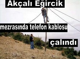 550 METRE TELEFON KABLOSU ÇALINDI