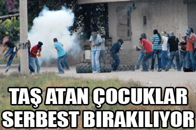 TAŞ ATAN ÇOCUKLAR SERBEST BIRAKILIYOR