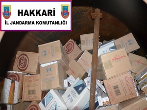 Hakkari'de 144 bin paket kaçak sigara ele geçirildi