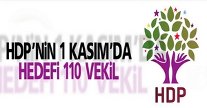 HDP’nin 1 Kasım’da hedefi 110 vekil