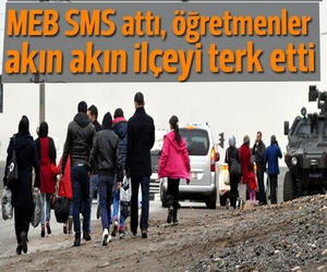 MEB SMS attı, öğretmenler akın akın Cizre'yi terk etti