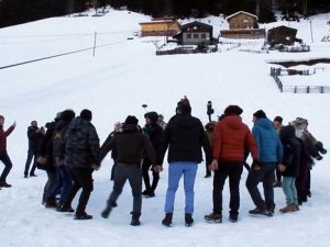 Turizm merkezinde kayak keyfi!