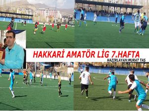 Hakkari Amatör Ligi 7. Hafta sonuçları..