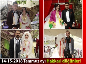 14-15-2018 Temmuz ayı Hakkari düğünleri