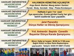 Akademi spor merkezi halkımızın hizmetinde