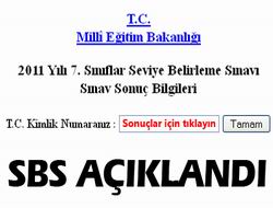 SBS sonuçları açıklandı