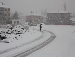 Yüksekova'da kar yağışı