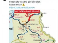 Yüksekova-Esendere yolu ulaşıma kapandı