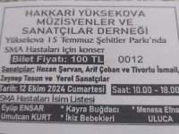 Yüksekova’da Sma hastaları için konser düzenleniyor