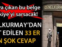 GENELKURMAY`DAN 33 ER İÇİN ŞOK CEVAP