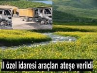 PKK BERÇELAN`DA 3 ARACI ATEŞE VERDİ