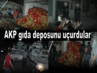 AKP gıda deposuna ses bombası atıldı